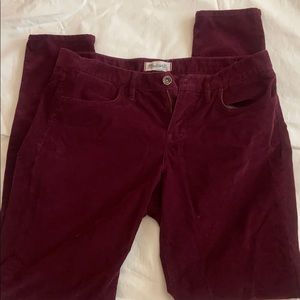 Madewell burgundy corduroy pants